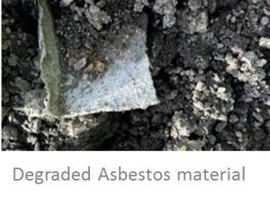 Degraded asbestos material